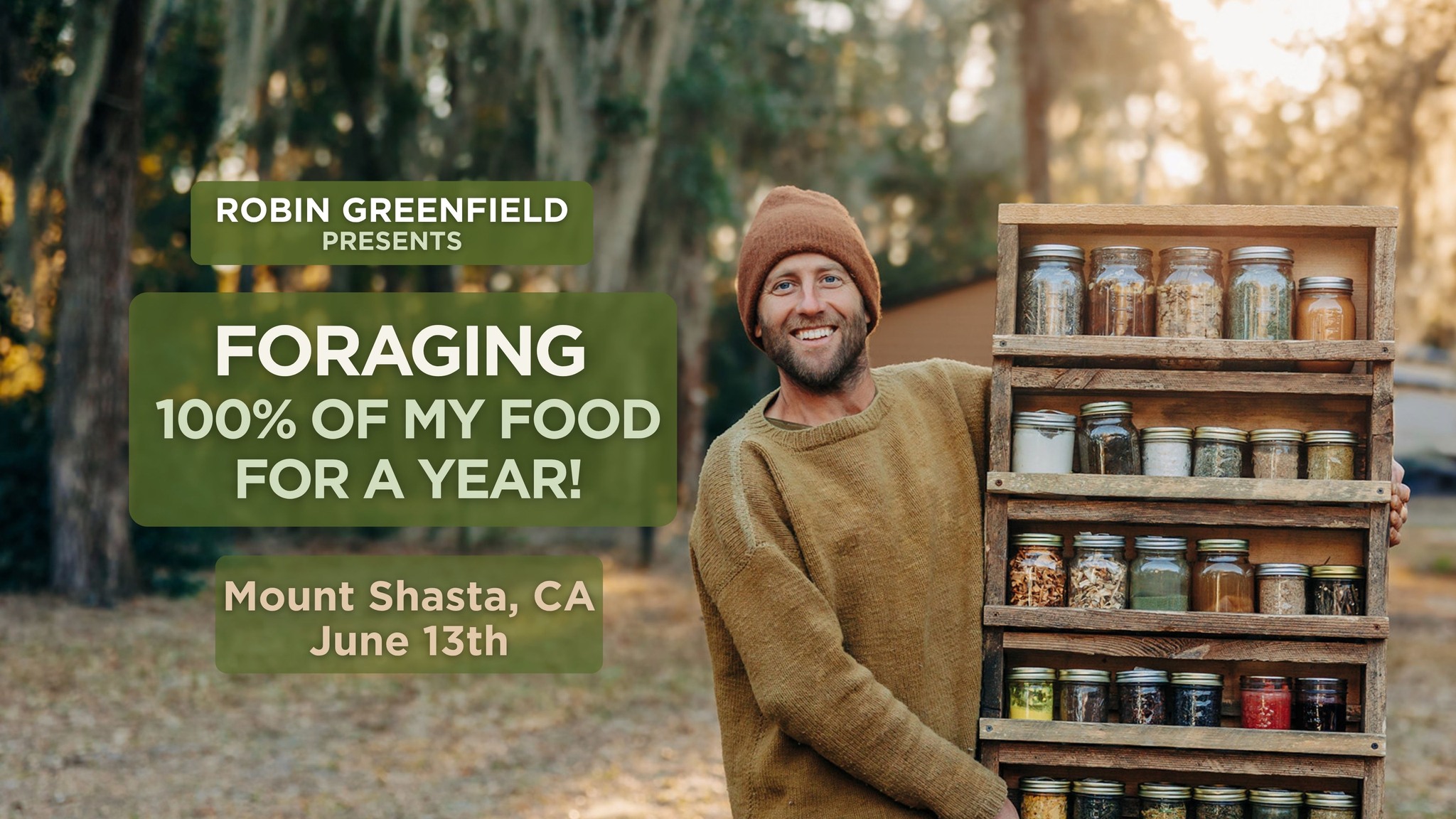 An Evening with Robin Greenfield – The Year of Foraging