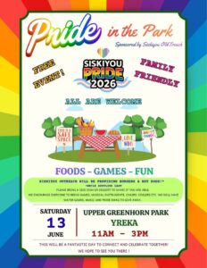 Siskiyou Pride 2026 – Pride in the Park